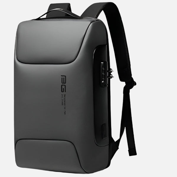 Mochila Ferrutini FRT401, em tecido Oxford impermeável, para notebook até 15", com porta USB, trava TSA, 35L, em preta, cinza, azul e camuflada.