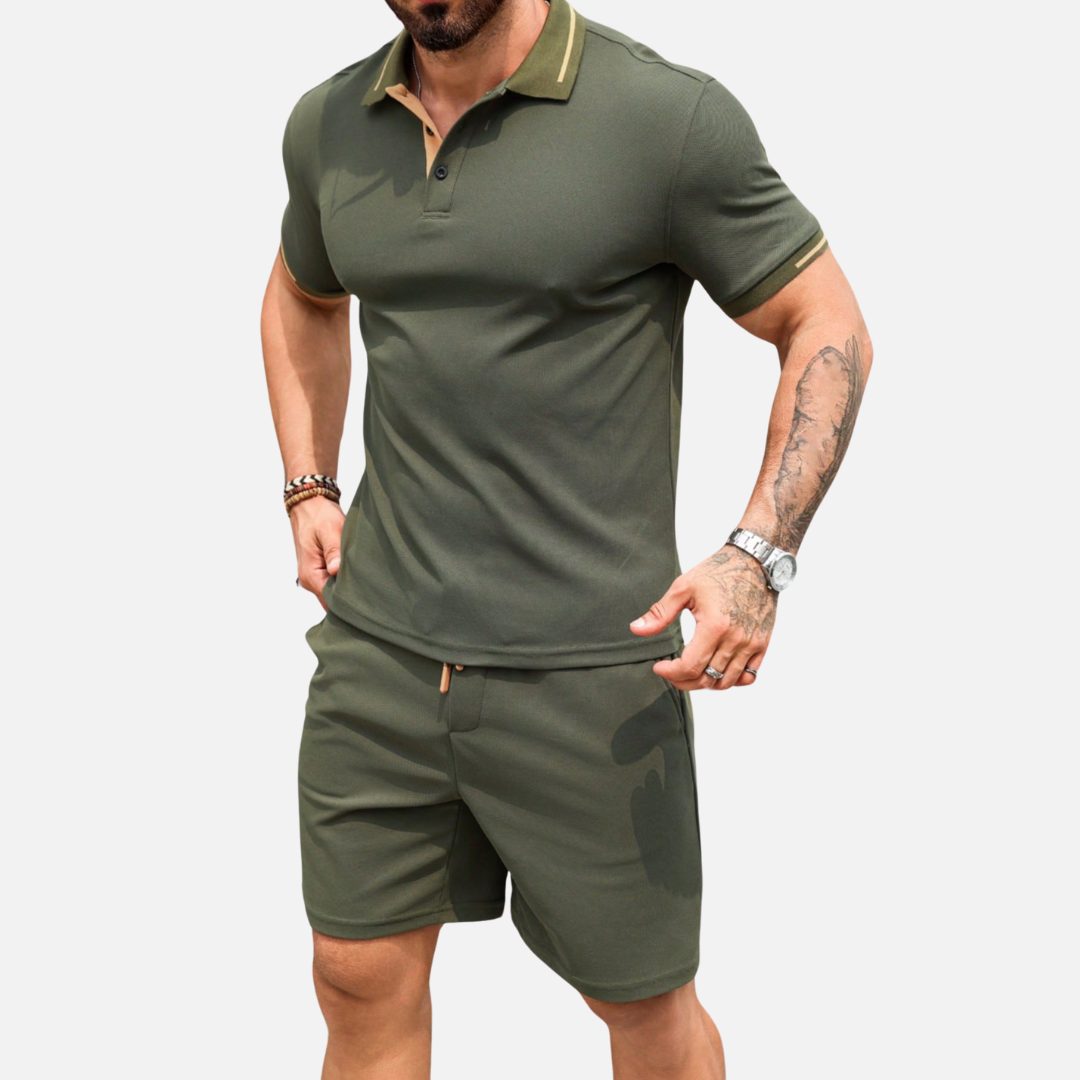 Conjunto Camisa Polo e Short Masculino Ferrutini FRT24