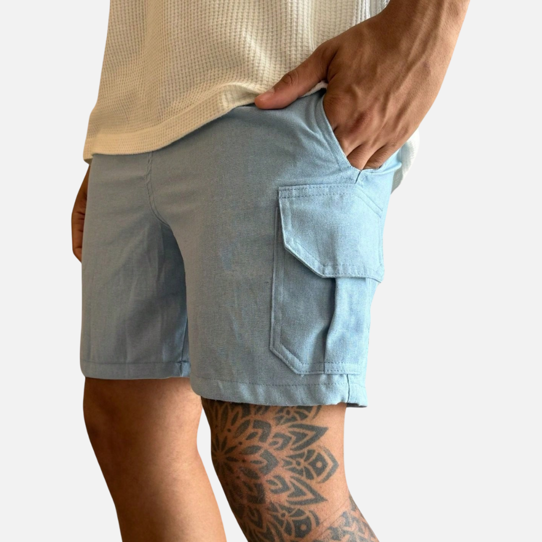 Short Cargo de Linho Masculino Ferrutini FRT84