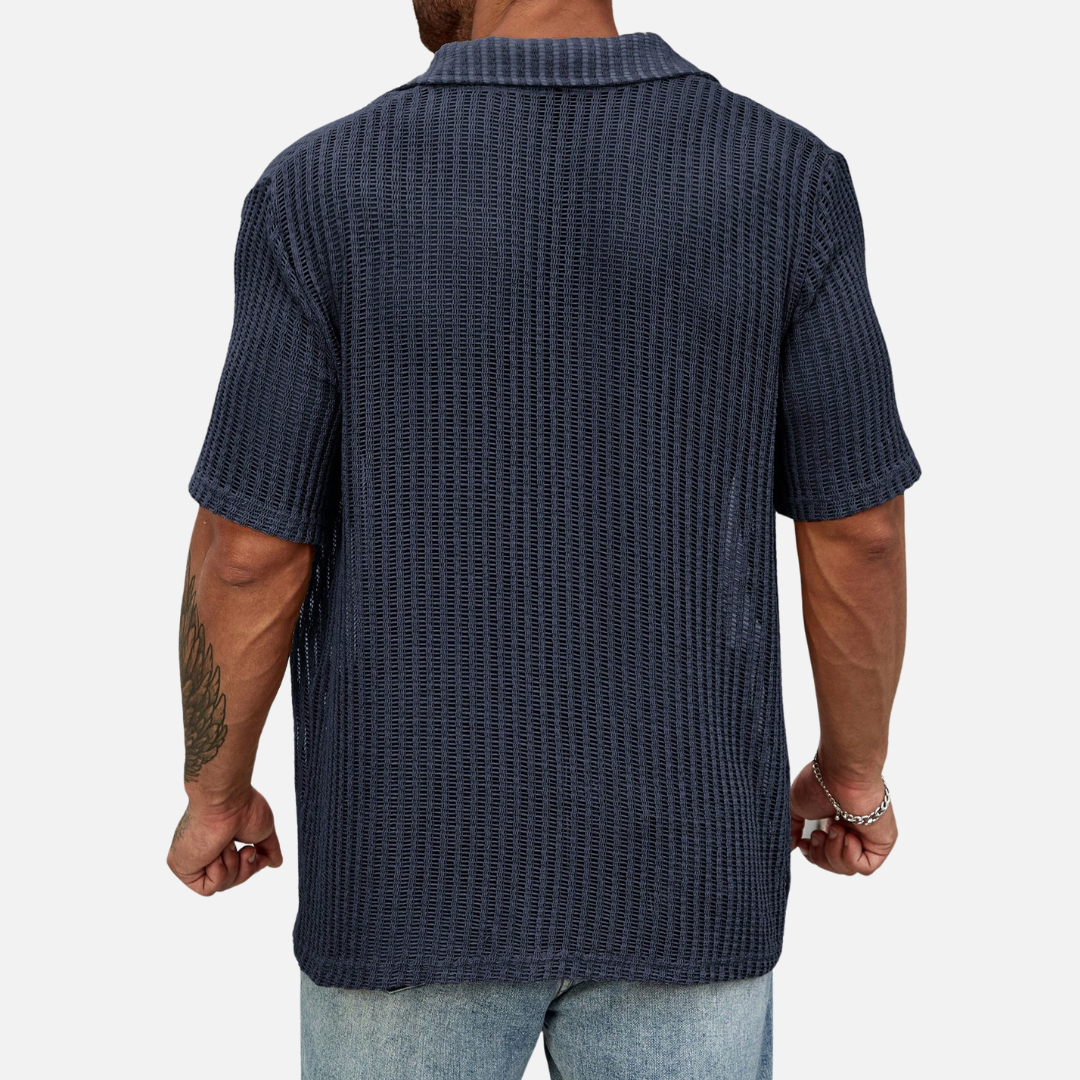 Camisa Casual Masculina de Tricô Ferrutini FRT47