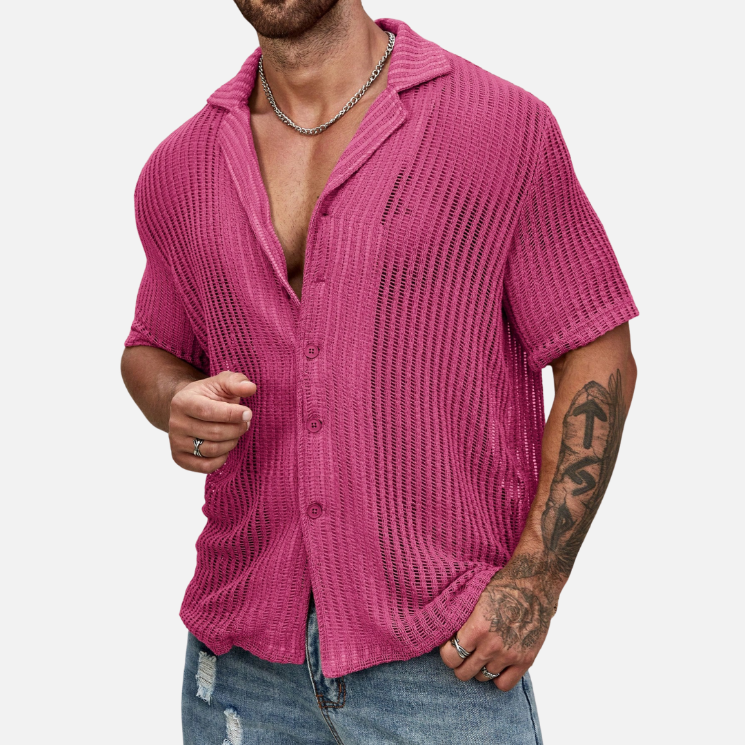 Camisa Casual Masculina de Tricô Ferrutini FRT47