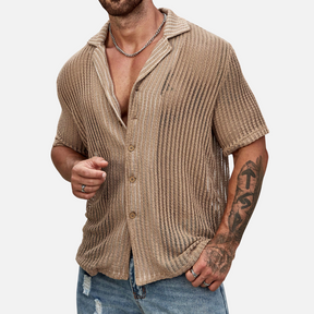 Camisa Casual Masculina de Tricô Ferrutini FRT47