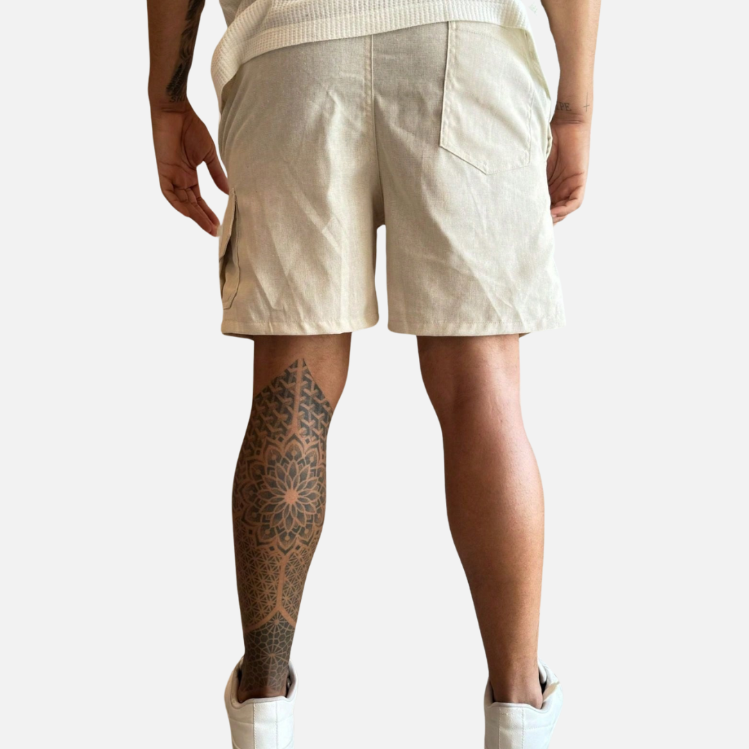 Short Cargo de Linho Masculino Ferrutini FRT84