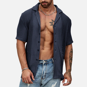 Camisa Casual Masculina de Tricô Ferrutini FRT47