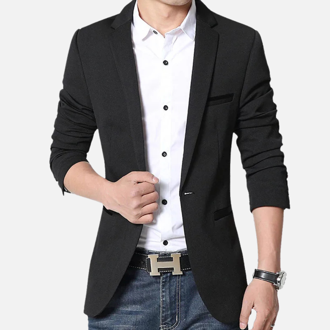 Blazer Masculino Ferrutini, com caimento perfeito e tecido premium, ideal para ocasiões formais ou casuais.