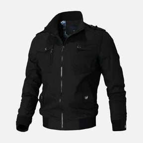 Jaqueta motociclista masculina Ferrutini FRT164, com design esportivo, em algodão, espessura grossa, reforços nos pontos de impacto, ideal para viagens, com zíperes frontais.